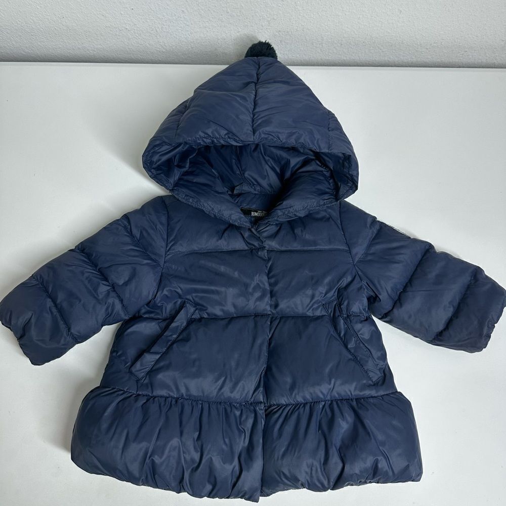 Kids Navy Hooded Puffer Jacket - Cozy Winter Coat